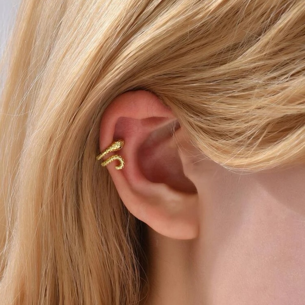 🐍 Awesome Pierce-less Serpent Snake Right Ear Cuff 🐍